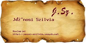 Jánosi Szilvia névjegykártya