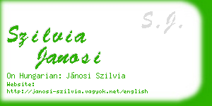szilvia janosi business card