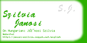 szilvia janosi business card